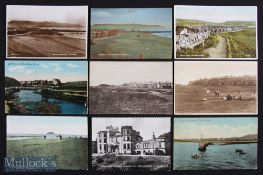 Collection of early Girvan Golfing postcards from early 1900s onwards (9) mostly views of the golf