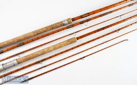 2x interesting good looking split cane combination fly/spinning and whole cane/split cane match rods