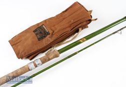 Rare Hardy Made in England “The Ideal Roach” green stained whole cane spliced butt and whole cane/