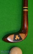 Fine J Henderson (Wick and Airdrie GC 1905-06 and 1914) decorative face persimmon socket head Sunday