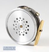 Fine Hardy Bros Alnwick Dup Mk II ‘The Perfect’ 3 3/8” Spitfire finish trout fly reel with agate