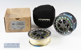 Lamson Litespeed LS4 4 ½” salmon fly reel rear mounted check dial^ in very good condition with spare