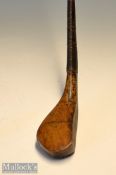 Fine and early Tom Morris St Andrews longnose light stained fruitwood play club c1850 – the