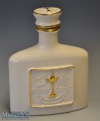 1997 Valderrama Ryder Cup Commemorative ceramic whisky decanter - white decanter with gilt trim^ ltd