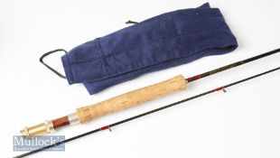 Fine Dennis Potter Made for Tom Saville “Saville Wisper” Carbon trout fly rod – 8ft 2pc line 4/5/