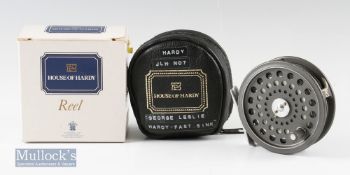 Hardy Bros England JLH #7 alloy trout fly reel No.053 smooth foot^ U line guide^ loaded with line^