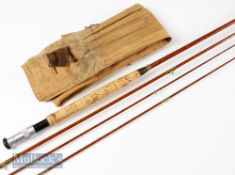Restored Hardy Bros Alnwick “The Loch Leven” palakona trout fly rod ser. no E31651 (1935) – 10ft 3pc