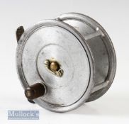 Hardy Bros Alnwick Dup Mk II ‘The Uniqua’ 4 ¼” Spitfire fly reel 1917 check^ ribbed brass foot^