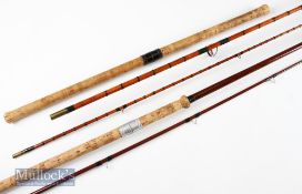 2x Chapman Ware split cane Avon and glass fibre 506 coarse rods - R Chapman & Co Ware Herts Mk. IV