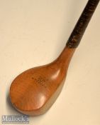 Fine R Forgan POWF golden persimmon scare neck bulger driver c1895 – stunning full makers shaft