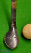 St Andrews stamped scare neck Sunday golf walking stick – fitted with white metal rear style back