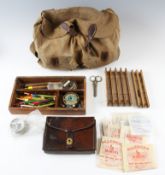 Assorted Fishing Accessories to include floats^ quills^ Allcocks Swissfil^ weights^ float winders^ a