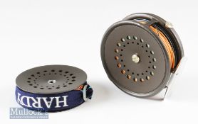 Hardy Bros England LHW ‘The Perfect’ 3 5/8” alloy trout fly reel with line and spare spool with line