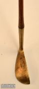 Goods Brown Vardon style brass putter - stamped Sugg Ltd Liverpool with sharply dropped toe^