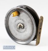 Scarce and Early Hardy Bros Alnwick ‘Uniqua’ 3 ½” alloy fly reel stamped 1J internally to back
