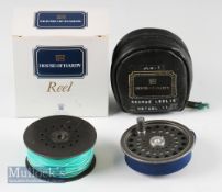 2x Hardy spare fly spools – J H L Ultralite Disc No.053 line 7# spare spool c/w line in makers