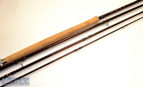 Fine Abu Garcia Accuflex carbon salmon fly rod: 15ft 4pc - line 10/11# - fuji style lined guides