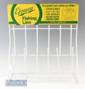 Efgeeco Fishing Line Shop Display Stand measures 18x20x7” approx. with original tin display sign