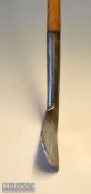 Fine and early Carrick hooked concave faced general iron c1880 – stamped with makers cross cleek