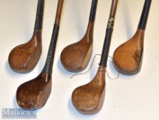 Collection of late scare neck golf club drivers (5) W Rea & Sons driver^ T Simpson driver^ Gibson