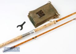 Good Hardy Bros England “The No.3 LRH Spinning” Palakona rod ser. no. H20445 (1958) - 9ft 6in 2pc