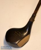 Fine and scarce Slazenger New York Pat threaded hosel driver with brass sole plate – the stamped
