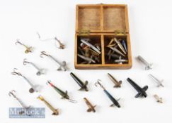 Selection of metal Minnow bodies including Hardy and Hatton of Hereford examples^ various sizes^