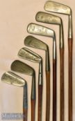 Collection of Cochrane’s golf irons (7) – Maxwell mashie and a mid iron^ mashie and mid iron stamped