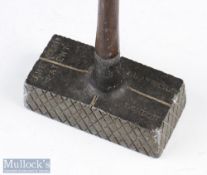 Rare Samuels Patent “The Cert” croquet style rectangular block centre shaft bore thro’ alloy