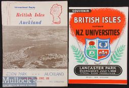 1959 British Lions Rugby Programmes in New Zealand (2): From the games v Auckland (wrinkled^ a