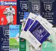 1952-2019 Seven a Side Rugby Programmes (13): At all levels: Rosslyn Park Public Schools 1952;
