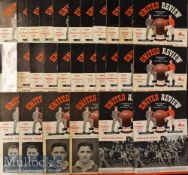 Selection of 1955/56 Manchester United (Championship) Home Football Programmes to includes Nos 1 (