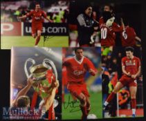 7x Signed Liverpool Colour Photographs Redknapp^ Jones^ Shaqiri^ measuring 30x21cm approx.