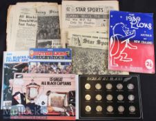 1959-2012 Bumper All Black Rugby Bundle (Qty): Several New Zealand newspapers of the day from the