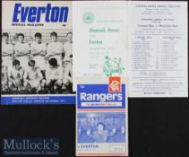 1971/72 Everton Friendly Football Programmes to include (H) Nathanya Maccabi^ (A) Rangers^
