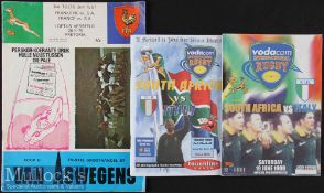 South Africa v France & Italy Rugby Programmes (3): Compact pair for two Tests v Italy incl