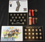 New Zealand Rugby Badge and Medallion Selection (8): Bob Howitt’s pair of attractive sets of mounted