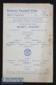 1959/60 Everton ‘Blues v Whites’ Public Practice Match Football Programme date 15 Aug^ single sheet^