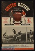 Postponed 1960/61 Manchester Senior Cup Manchester United v Bolton Wanderers Football Programme date
