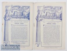 1947/48 Non League Shrewsbury Town v Lincoln city Football Programme plus v Nottingham Forest^