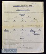 1960/61 Chelsea Public Practice Match football programme Blues v Reds date 15 Aug at Stamford