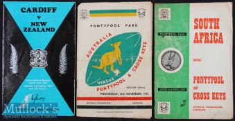 Rugby Tourists Programmes in Wales 1950s to 70s (3): South Africa (1960) and Australia (1957) at