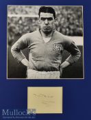 Dixie Dean Signed Display with signature below print^ mounted ready to frame measures 25x31cm