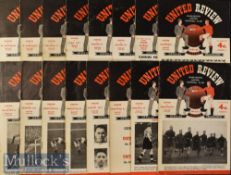 1954/55 Manchester United Home Football Programmes to include Portsmouth^ Sheffield Wednesday^