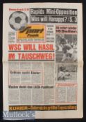 1968/69 Rapid Vienna v Manchester United (European Cup) Austrian Newspaper ‘Sport Funk’ dated 8/3/