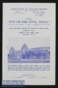 1965 FA Cup Final Eve of The Final Rally Programme date 30 Apr at The Assembly Room^ St. Pancras