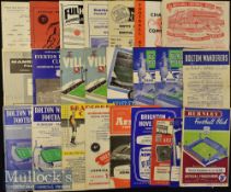 Assorted Selection of 1950s/60s Football Programmes including 59/60 Preston NE v Dundee^ 51/52