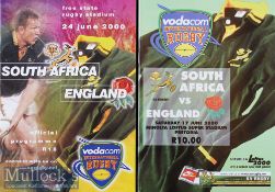 2000 South Africa v England Rugby Programmes (2): Issues from 1st and 2nd tests at Pretoria and