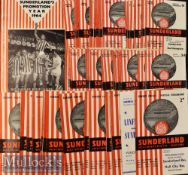 1962/63 Sunderland Home Football Programmes to include (18) league fixtures^ Hull City Reserves