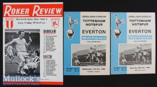 1969/70 Everton Postponed Matches Tottenham Hotspur v Everton Football Programmes includes dates